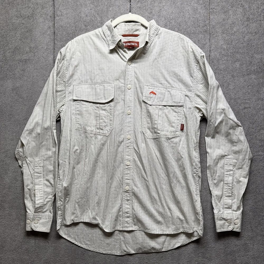 Simms Fishing Shirt Mens Small Vented Long Sleeve Outdoors